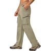 imageLittle Donkey Andy Mens Quick Dry UPF 50 Cargo Pants Stretch Lightweight Outdoor Hiking PantsKhaki