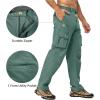 imageLittle Donkey Andy Mens Quick Dry UPF 50 Cargo Pants Stretch Lightweight Outdoor Hiking PantsSage