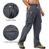 imageLittle Donkey Andy Mens Quick Dry UPF 50 Cargo Pants Stretch Lightweight Outdoor Hiking PantsSteel Gray