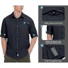 imageLittle Donkey Andy Mens UPF 50 UV Protection Shirt Breathable Long Sleeve Fishing Hiking Shirt AirHoles TechBlack Heather