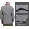 imageLittle Donkey Andy Mens UPF 50 UV Protection Shirt Breathable Long Sleeve Fishing Hiking Shirt AirHoles TechCarbon Heather