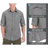imageLittle Donkey Andy Mens UPF 50 UV Protection Shirt Breathable Long Sleeve Fishing Hiking Shirt AirHoles TechCarbon Heather