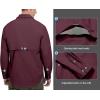 imageLittle Donkey Andy Mens UPF 50 UV Protection Shirt Breathable Long Sleeve Fishing Hiking Shirt AirHoles TechDark Red Heather
