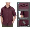imageLittle Donkey Andy Mens UPF 50 UV Protection Shirt Breathable Long Sleeve Fishing Hiking Shirt AirHoles TechDark Red Heather