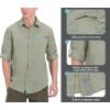 imageLittle Donkey Andy Mens UPF 50 UV Protection Shirt Breathable Long Sleeve Fishing Hiking Shirt AirHoles TechLaurel Oak Heather