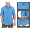 imageLittle Donkey Andy Mens UPF 50 UV Protection Shirt Breathable Long Sleeve Fishing Hiking Shirt AirHoles TechLichen Blue Heather