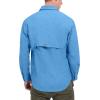 imageLittle Donkey Andy Mens UPF 50 UV Protection Shirt Breathable Long Sleeve Fishing Hiking Shirt AirHoles TechLichen Blue Heather
