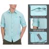 imageLittle Donkey Andy Mens UPF 50 UV Protection Shirt Breathable Long Sleeve Fishing Hiking Shirt AirHoles TechLight Blue Heather