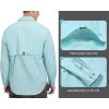 imageLittle Donkey Andy Mens UPF 50 UV Protection Shirt Breathable Long Sleeve Fishing Hiking Shirt AirHoles TechLight Blue Heather