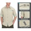 imageLittle Donkey Andy Mens UPF 50 UV Protection Shirt Breathable Long Sleeve Fishing Hiking Shirt AirHoles TechLight Khaki Heather