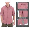 imageLittle Donkey Andy Mens UPF 50 UV Protection Shirt Breathable Long Sleeve Fishing Hiking Shirt AirHoles TechWatermelon Heather
