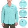 imageLittle Donkey Andy Mens UPF 50 UV Protection Shirt Long Sleeve Fishing Hiking ShirtBluemultiple Pockets
