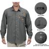 imageLittle Donkey Andy Mens UPF 50 UV Protection Shirt Long Sleeve Fishing Hiking ShirtGray