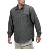 imageLittle Donkey Andy Mens UPF 50 UV Protection Shirt Long Sleeve Fishing Hiking ShirtGray