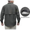imageLittle Donkey Andy Mens UPF 50 UV Protection Shirt Long Sleeve Fishing Hiking ShirtGray