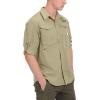 imageLittle Donkey Andy Mens UPF 50 UV Protection Shirt Long Sleeve Fishing Hiking ShirtKhakimultiple Pockets