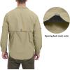 imageLittle Donkey Andy Mens UPF 50 UV Protection Shirt Long Sleeve Fishing Hiking ShirtKhakimultiple Pockets