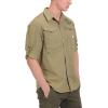 imageLittle Donkey Andy Mens UPF 50 UV Protection Shirt Long Sleeve Fishing Hiking ShirtTaupemultiple Pockets