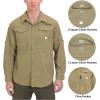 imageLittle Donkey Andy Mens UPF 50 UV Protection Shirt Long Sleeve Fishing Hiking ShirtTaupemultiple Pockets