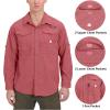imageLittle Donkey Andy Mens UPF 50 UV Protection Shirt Long Sleeve Fishing Hiking ShirtWatermelonmultiple Pockets