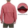 imageLittle Donkey Andy Mens UPF 50 UV Protection Shirt Long Sleeve Fishing Hiking ShirtWatermelonmultiple Pockets