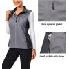 imageLittle Donkey Andy Womens Softshell Vest Lightweight Golf Vest Windproof Sleeveless Cycling Vest for Running HikingGray