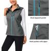 imageLittle Donkey Andy Womens Softshell Vest Lightweight Golf Vest Windproof Sleeveless Cycling Vest for Running HikingPure Gray