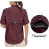 imageLittle Donkey Andy Womens UPF 50 UV Protection Shirt Breathable Long Sleeve Fishing Hiking Shirts Quick DryDark Red