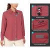 imageLittle Donkey Andy Womens UPF 50 UV Protection Shirt Breathable Long Sleeve Fishing Hiking Shirts Quick DryRacing Red