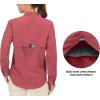 imageLittle Donkey Andy Womens UPF 50 UV Protection Shirt Breathable Long Sleeve Fishing Hiking Shirts Quick DryRacing Red