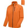 imageLittle Donkey Andy Mens Cycling Jacket Waterproof Lightweight Windbreaker PackableUpgradeorange