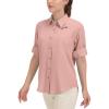 imageLittle Donkey Andy Womens UPF 50 UV Protection Shirt Breathable Long Sleeve Fishing Hiking Shirts Quick DryA Coral