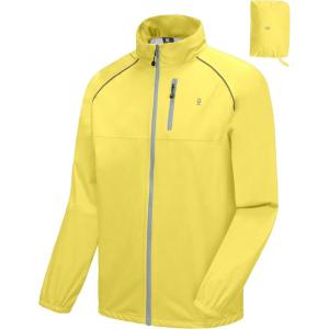 imageLittle Donkey Andy Mens Cycling Jacket Waterproof Lightweight Windbreaker PackableUpgradelemon
