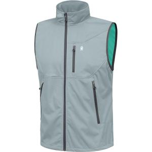 imageLittle Donkey Andy Mens Lightweight Softshell Vest Windproof Sleeveless Jacket for Travel Hiking Running GolfLight Gray