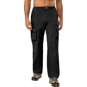 imageLittle Donkey Andy Mens Quick Dry UPF 50 Cargo Pants Stretch Lightweight Outdoor Hiking PantsBlack
