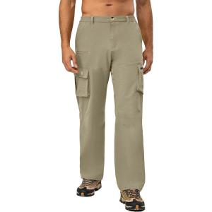 imageLittle Donkey Andy Mens Quick Dry UPF 50 Cargo Pants Stretch Lightweight Outdoor Hiking PantsKhaki