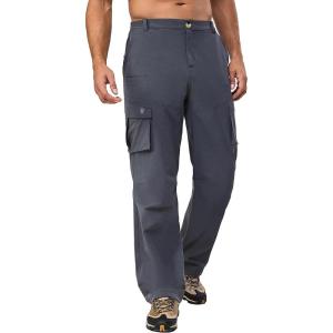 imageLittle Donkey Andy Mens Quick Dry UPF 50 Cargo Pants Stretch Lightweight Outdoor Hiking PantsSteel Gray