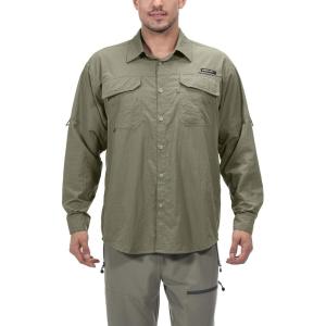 imageLittle Donkey Andy Mens UPF 50 UV Protection Shirt Long Sleeve Fishing Hiking ShirtSage