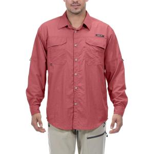 imageLittle Donkey Andy Mens UPF 50 UV Protection Shirt Long Sleeve Fishing Hiking ShirtWatermelon