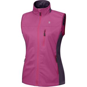 imageLittle Donkey Andy Womens Softshell Vest Lightweight Golf Vest Windproof Sleeveless Cycling Vest for Running HikingRose