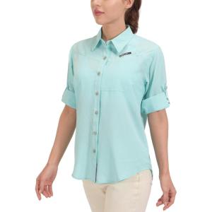 imageLittle Donkey Andy Womens UPF 50 UV Protection Shirt Breathable Long Sleeve Fishing Hiking Shirts Quick DryA Blue Tint