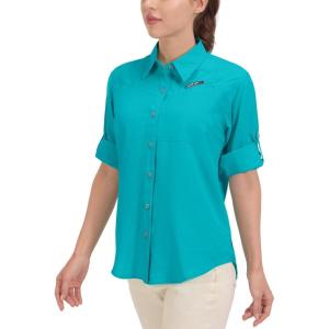 imageLittle Donkey Andy Womens UPF 50 UV Protection Shirt Breathable Long Sleeve Fishing Hiking Shirts Quick DryBluebird