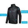 imageLittle Donkey Andy Mens Insulated Running Warm Jacket Thermal Hybrid Hiking JacketBlack Upgrade