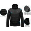 imageLittle Donkey Andy Mens Insulated Running Warm Jacket Thermal Hybrid Hiking JacketHoodedblack