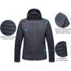 imageLittle Donkey Andy Mens Insulated Running Warm Jacket Thermal Hybrid Hiking JacketHoodedgray