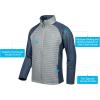 imageLittle Donkey Andy Mens Insulated Running Warm Jacket Thermal Hybrid Hiking JacketLight Gray