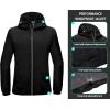 imageLittle Donkey Andy Mens Lightweight Breathable Windbreaker Golf Jacket UPF50 Windproof Outdoor Running CoatHoodieblack