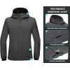 imageLittle Donkey Andy Mens Lightweight Breathable Windbreaker Golf Jacket UPF50 Windproof Outdoor Running CoatHoodiegrey