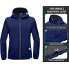 imageLittle Donkey Andy Mens Lightweight Breathable Windbreaker Golf Jacket UPF50 Windproof Outdoor Running CoatHoodienavy