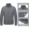 imageLittle Donkey Andy Mens Lightweight Breathable Windbreaker Golf Jacket UPF50 Windproof Outdoor Running CoatStand Collargray